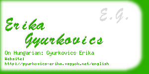 erika gyurkovics business card